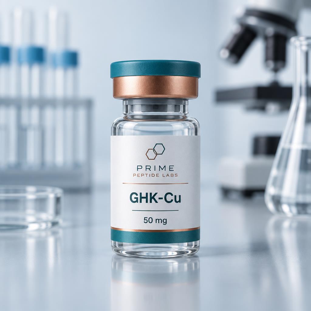 GHK-Cu research peptide vial