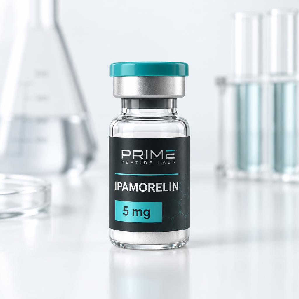 Ipamorelin research peptide vial